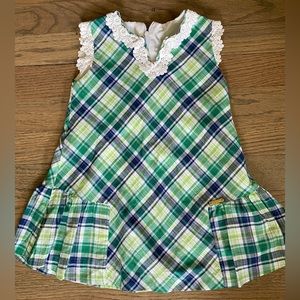 Plaid peplum dress